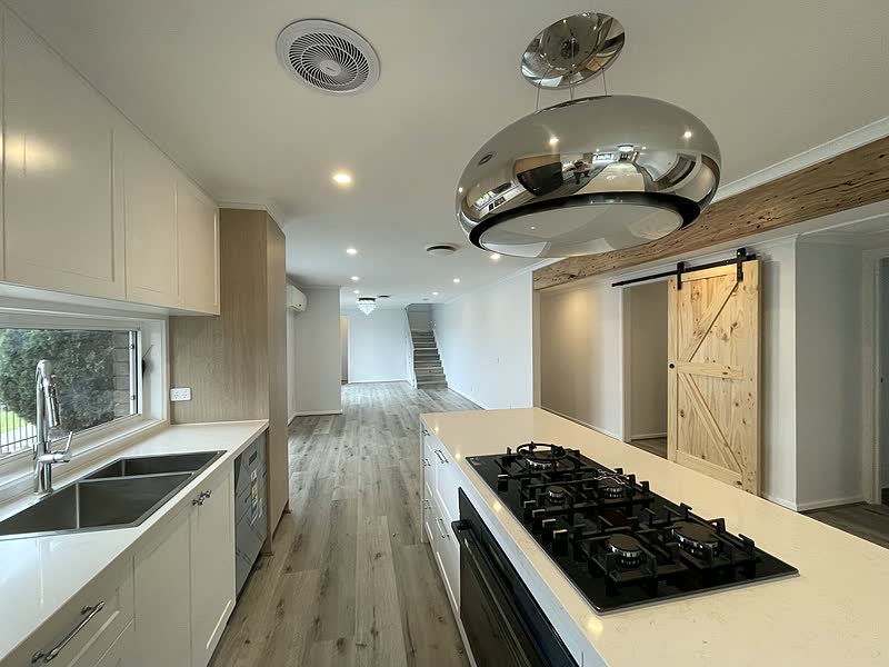 Waterfall Island & Barn Door — renovation by TIJ Australia
