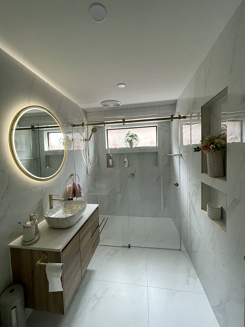 Timber Vanity Ensuite — renovation by TIJ Australia